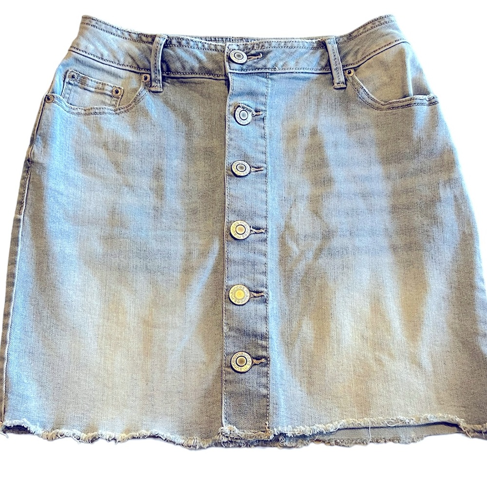 Maurice's Women's Jean Button Front Skirt Sz 2